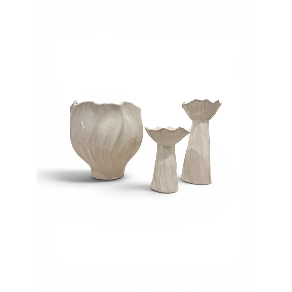 Short Sculpted Foliage Taper Candle Holder‎ - Threshold, Target